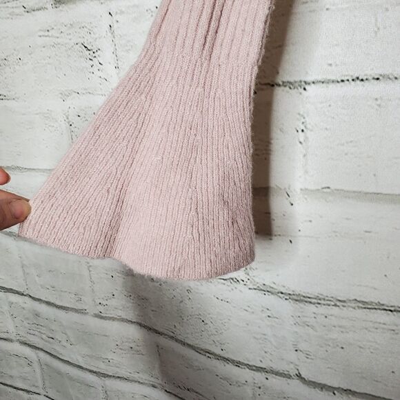 Madewell ruffle cuff pullover sweater pink soft comfortable size small - Picture 5 of 7